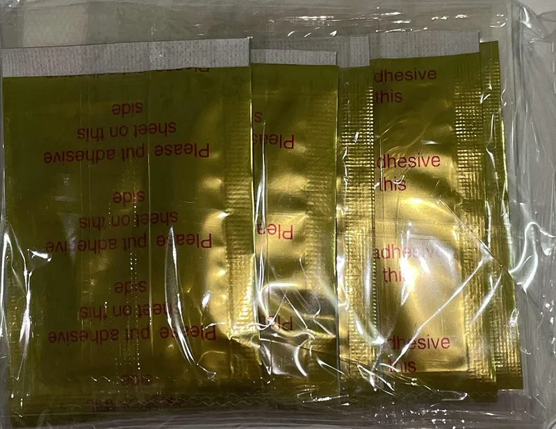 Комплект от 10бр. Детоксикиращи почистващи пластири лепенки Киноки Kinoki Gold - 7