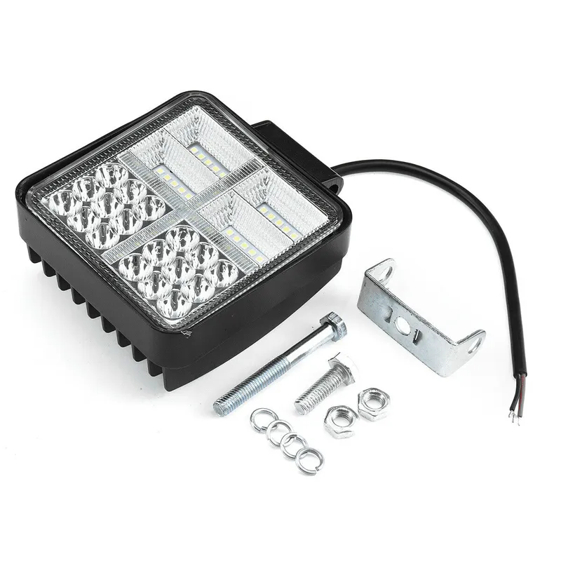 Универсален 162W Лед LED Халоген Фар Работна Лампа 12V - 24V бяла светлина + габаритна оранжева светлина за автомобил офроуд бус ван камион - 7