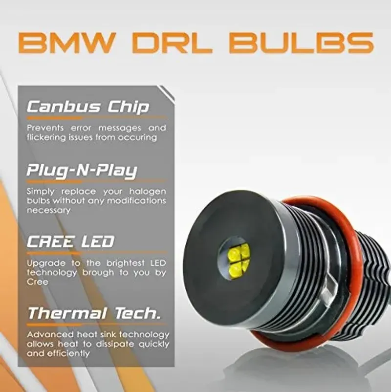 Комплект LED Angel Eyes крушки за BMW – CANBUS, бяла светлина, Plug & Play - 7