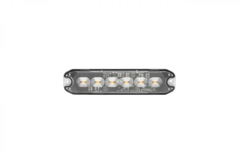 6 LED Жълта Аварийна Лампа Блиц Светлина Мигаща За Пътна Помощ Платформа и др. 10W с 8 режима 8х3 cm. 12-24V - 7