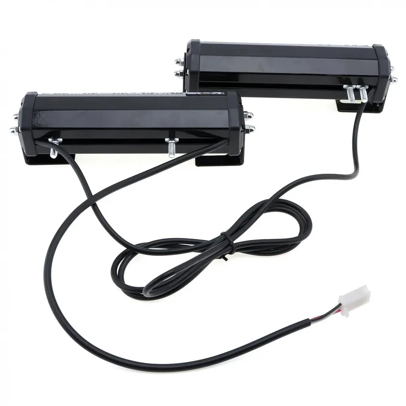 Комплект 2 Броя по 17 cm Сигнална Аварийна Блиц Маяк LED Лампа За Пътна Помощ Платформа 12V-24V 14 режима - 7