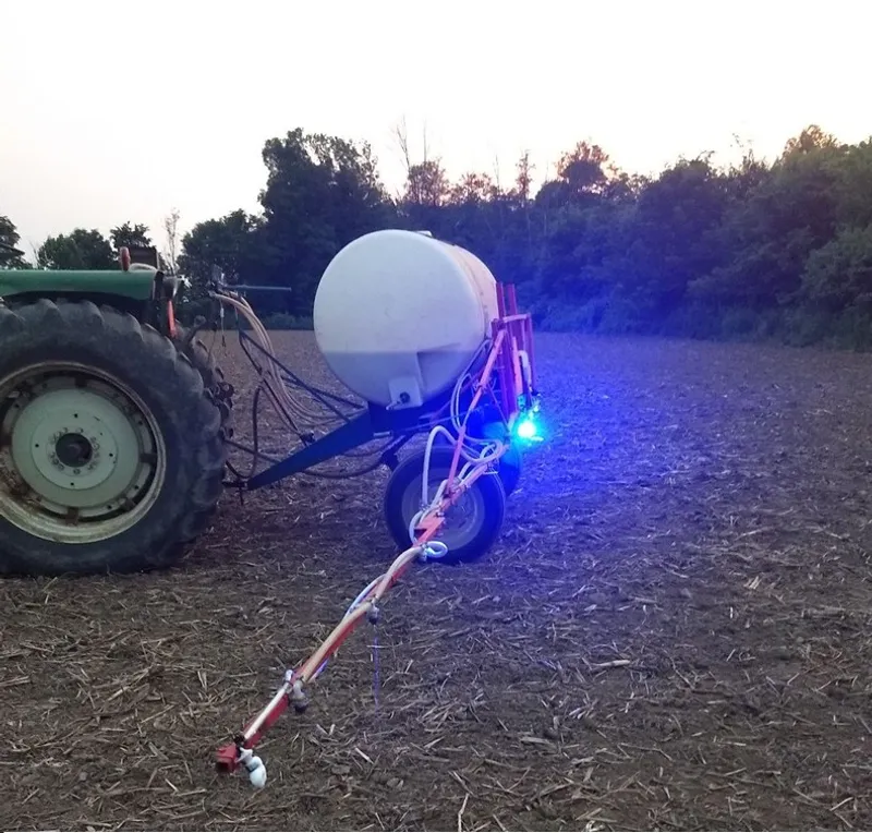 Led Лед работно осветление за щангата на пръскачка струйна лампа фар прожектор халоген синя светлина 12V-24V - 7