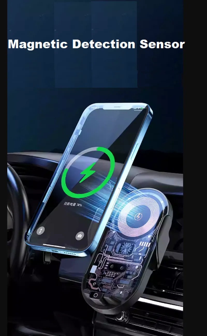 Smart Поставка стойка държач за телефон с безжично зарядно Wireless Charger за автомобил - 7
