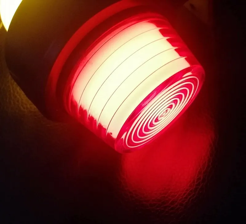 Комплект от 2 броя 12-24V ЛЕД LED Диодни Странични Маркери Рогчета Светлини неон ефект За Камион Ремарке Каравана Кемпер АТВ оранжево-червено 2X MAR515 - 7