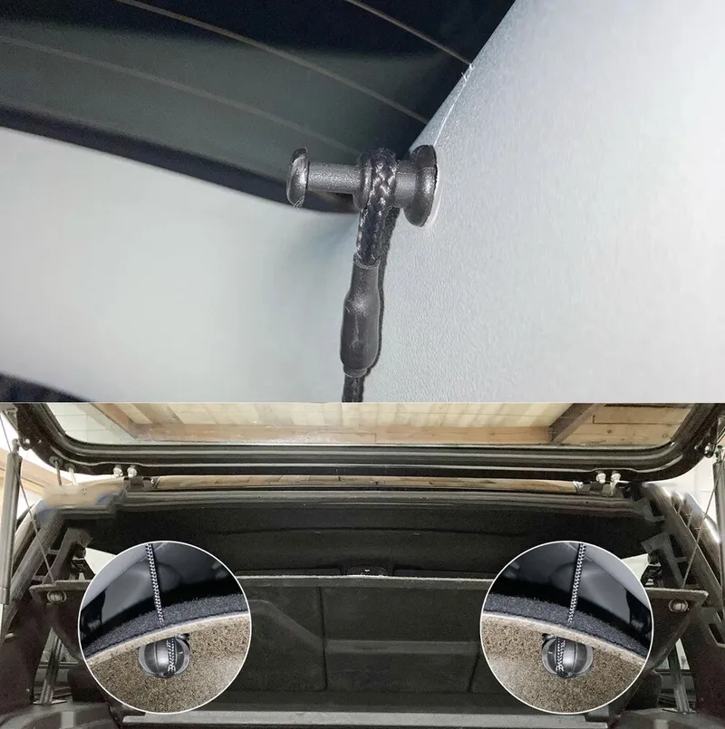 Комплект 2 бр. Щипки / Пинове за корда на кора на багажник - OEM: 1M6867574A - AUDI, SEAT, SKODA, VW - 7