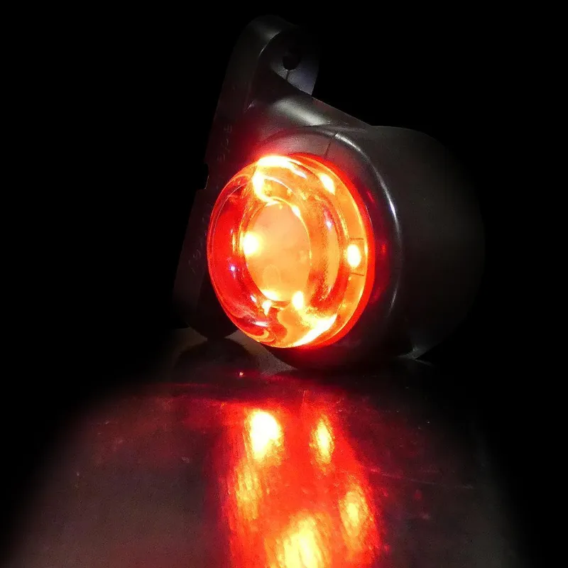 1 Брой LED мини светлини светлина тип рогче бяла + червена за камион бус ван ремарке платформа каравана 24V - 7