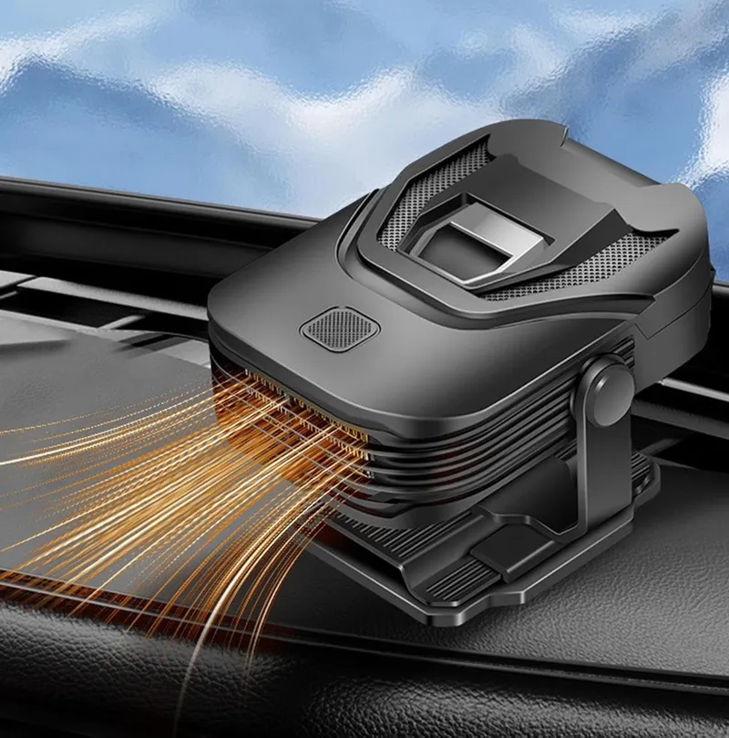 Автомобилна печка с вентилатор 4 сезона 12V 150W – режим отопление / вентилатор, размразяване и обезпотяване, въртяща стойка - 7