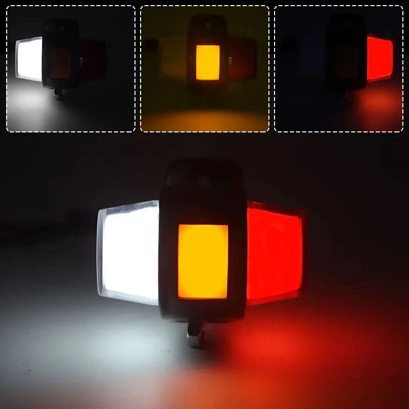 Комплект от 2 броя ЛЕД LED Странични Габарити Габаритни Светлини Тип Рогче с Неон Ефект за Камион Ремарке Тир Бус Ван Каравана и др. 12-24V червено-бяло-оранжево - 7