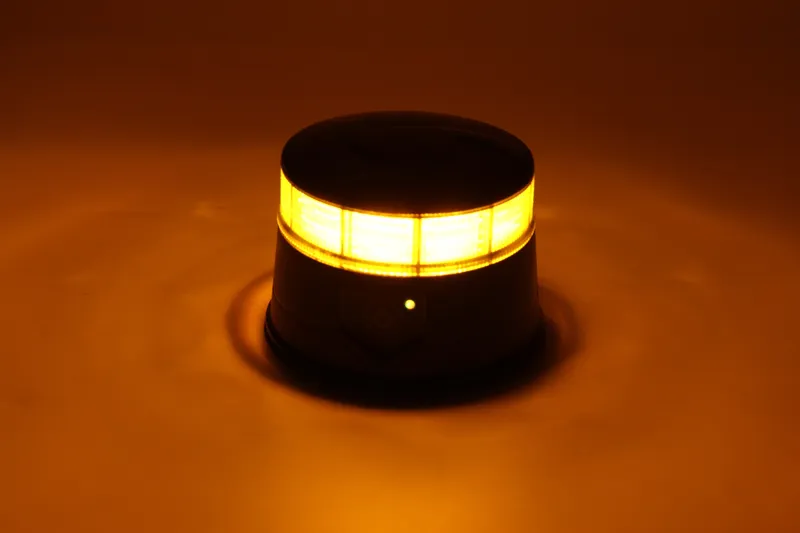 Оранжева LED аварийна лампа с опушен корпус, 36 LED, 19W, 7 режима, дистанционно, вградена батерия, магнит и вендуза, E-Mark E9, ECE R10, IP67, 12–24V - 8