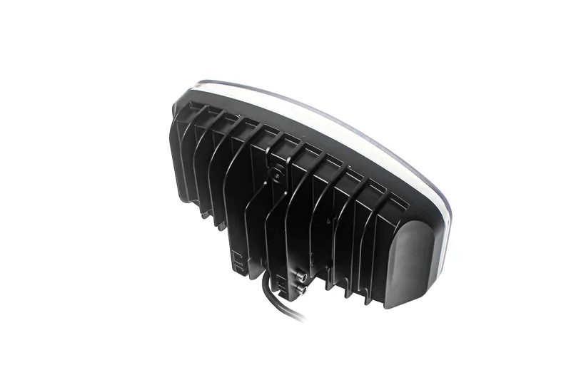 80W LED Лед Фар Халоген с DRL дневни светлини габарит бяло - оранжево неон ефект 24,5см x 13,9см, 4100lm, 12V - 24V, E-Mark Подходящ За DAF MAN Scania Volvo и др. - 8
