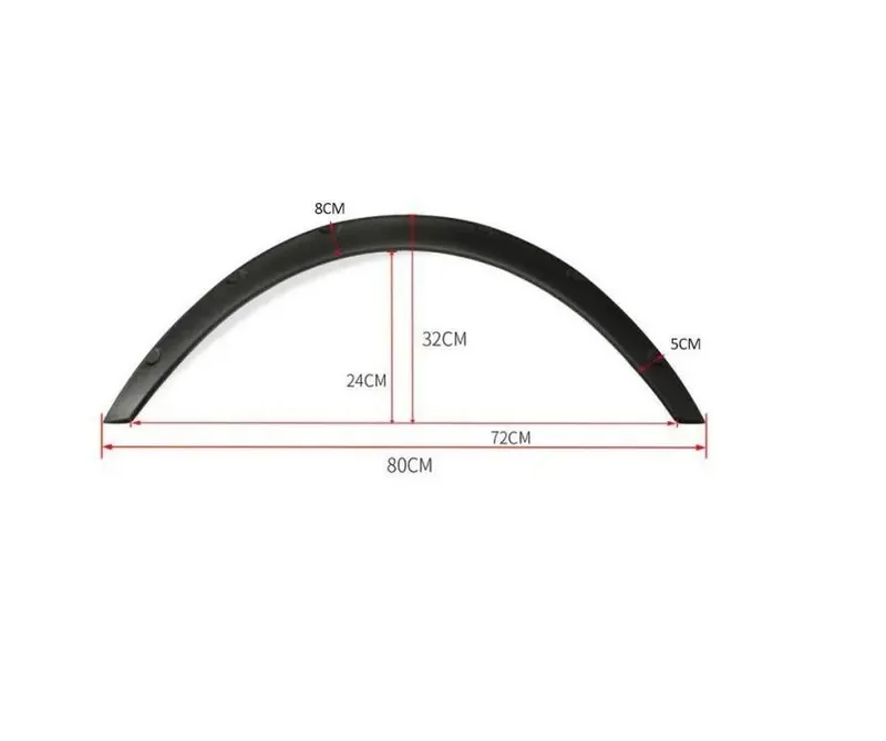 Разширители Раздувки Вежди за Калници PVC предни + задни 4 броя 1КТ 80 x 32 cm - 8