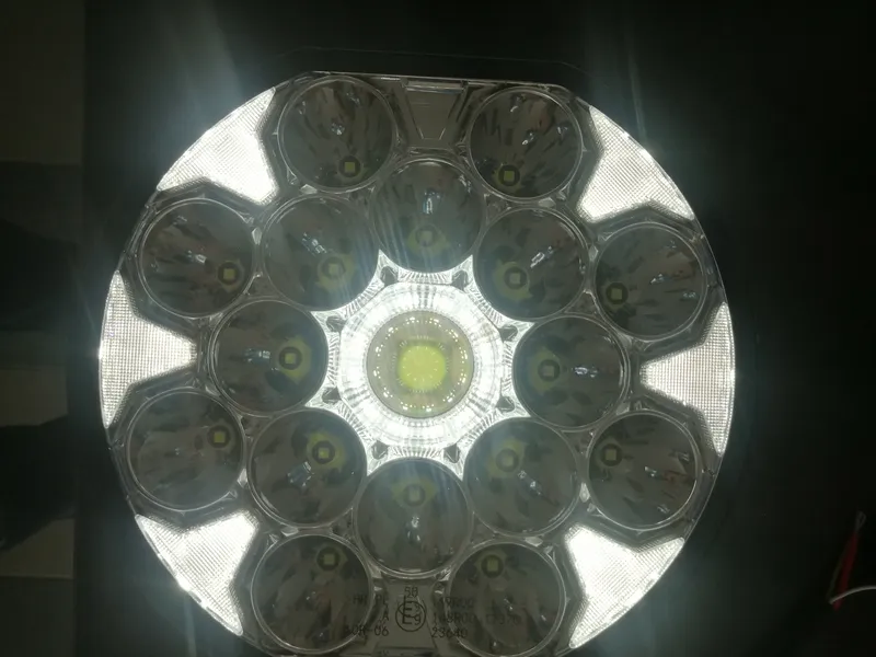 LED Халоген 22см Фар Бяла Светлина + Бяла и Жълта Габаритна 80W 9100lm 12V 24V Е-марк Е9 Бус Ван 4х4 Джип ATV Камион Трактор - 8