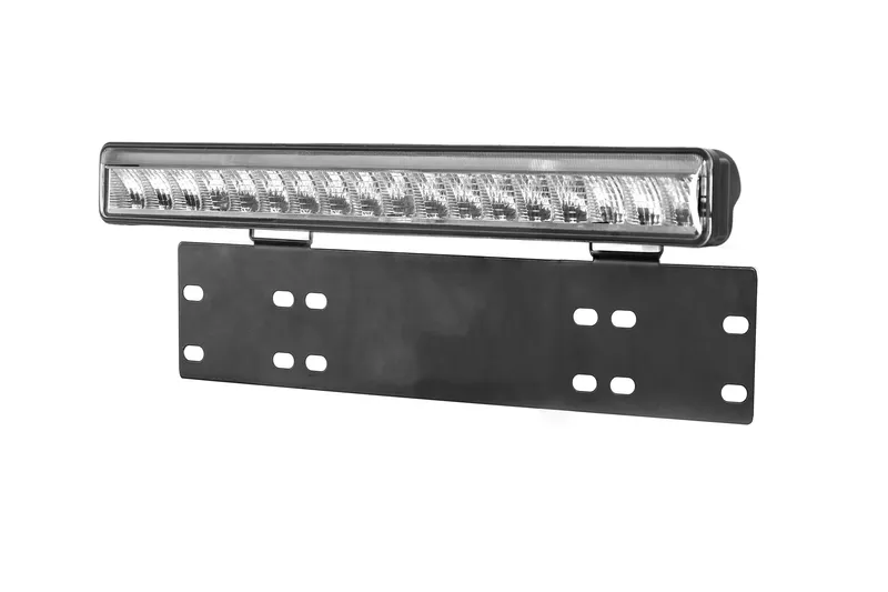 38см LED Лед Бар Със Стойка За Номер С Три Функции 55W, 4768lm, 12V - 24V E-Mark Подходящ За Автомобил, Бус, Камион, Селскостопански машини, Трактор, Комбайн, Агро Техника, Сеялка, Пръскачка, Джип, 4X4, Offroad, SUV - 8