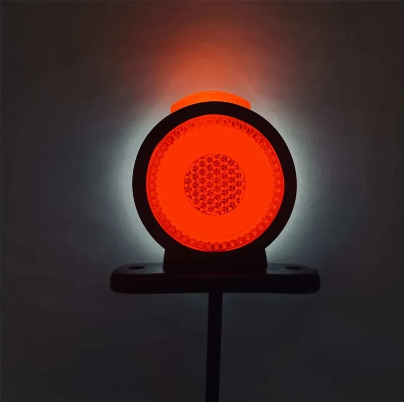 1 брой LED страничен габарит, токос, рогче 12-24V с три светлини бяла, жълта, червена Неон Ефект за ремаркета, платформи, камиони и др. - 8