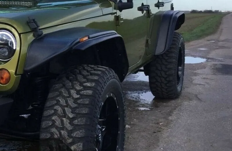 Гумен Разширител за Раздувки Вежди за Калници за калници за offroad офроуд джип SUV микробус автомобил 10cm x 3m черен - 8
