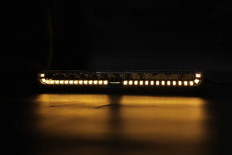 LED Бар Flexzon SHARK-LITE BOOST 47 см, 125W, 11000 lm, бял/оранжев DRL, аварийна блиц светлина с 4 режима, E-Mark E9, R65, 10–24V - 8