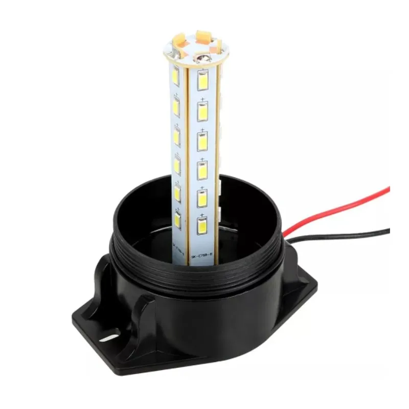 LED Лед Сигнална Аварийна Лампа Маяк Буркан 130mm x 74mm, 12V - 24V, 30 SMD Диода За Трактор, Електрокар, Мотокар, Селскостопански Машини и др. - 8