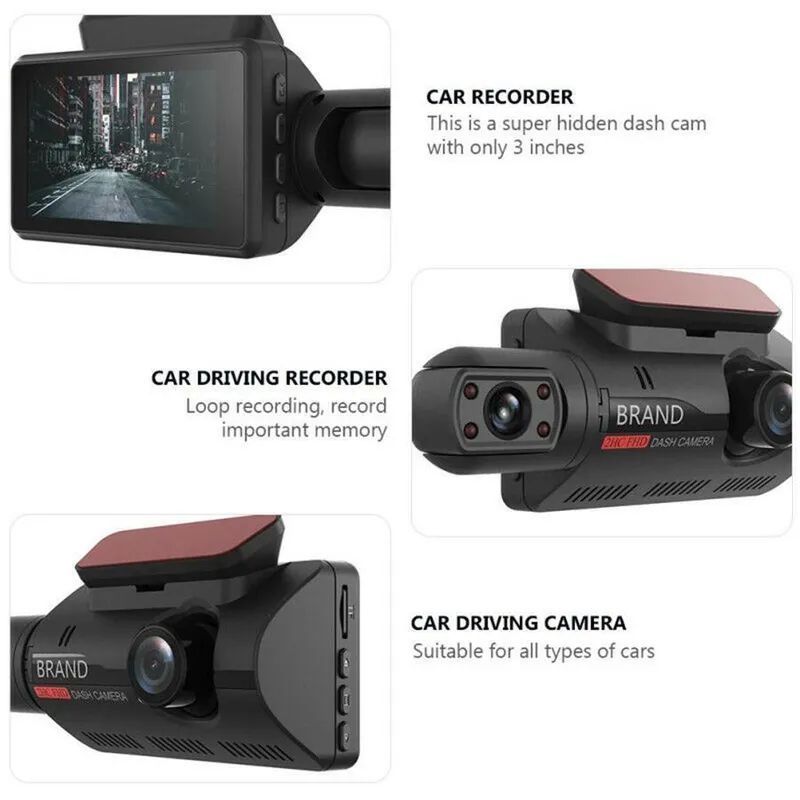 Видeорегистратор за автомобил Full HD 1080P 2 камери + 32 GB Micro SD Card карта памет - 8
