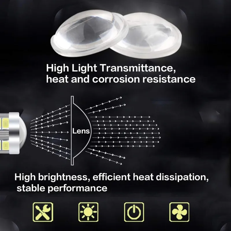 Комплект от 2бр. LED Лед Крушки, 33 SMD, С Лупа, BAU15S 1156 (P21W), 12V, Бяла, Светлина Разминати пинове (150°) - 8