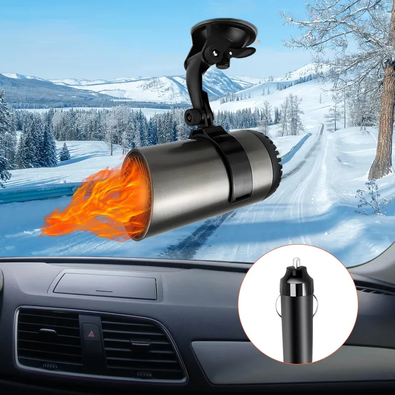 Автомобилна печка с вентилатор тип чаша 4 сезона 12V 150W – режим отопление / вентилатор, размразяване и обезпотяване, вакуум захват - 8