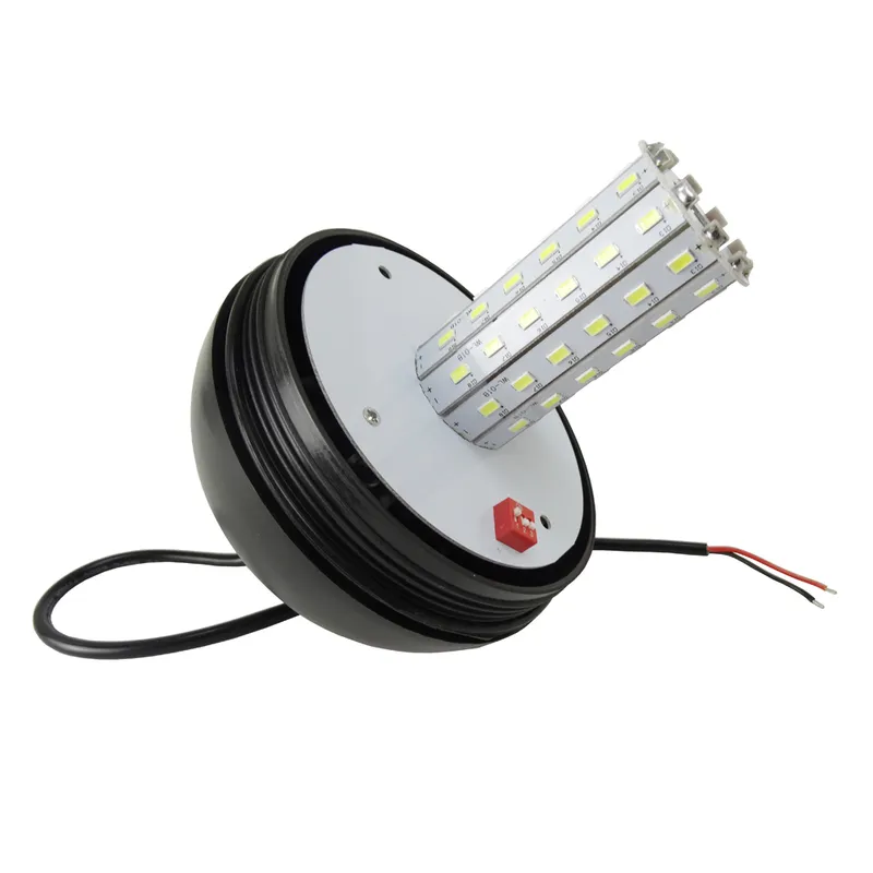 LED Аварийна Сигнална Лампа Маяк Буркан Оранжева Жълта 12V - 24V за трактори комбайни репатраци снегорини аварийни автомобили и др. Е-Mark E9 - 8