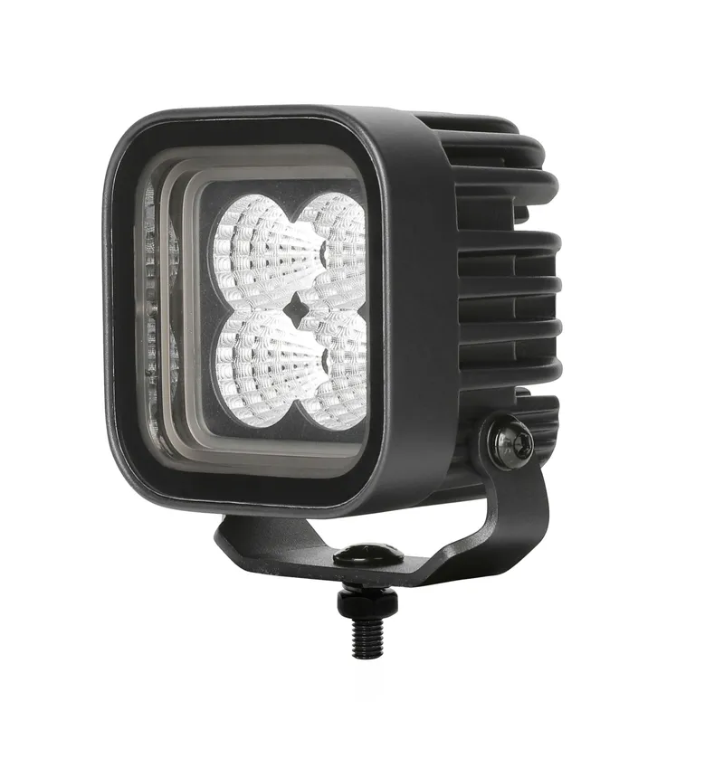 30W LED Халоген Бял, Разпръсната светлина с жълта и червена DRL светлина 12V-24V - 8