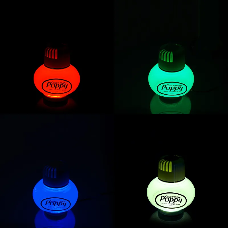 ЛЕД LED Светодиодно осветление за ароматизатор POPPY със 7 различни цвята 12V - 24V с конектор за запалка - 8