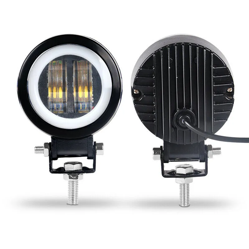7D LED Халоген 7.5см Кръгла Диодна Работна Лампа Диоден Фар Прожектор Задна Светлина 20W 1000lm 12V/24V - 8