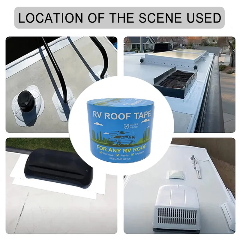 Бутилова Тиксо водоустойчиво за изолация за Покриви - 10см х 5м - RV ROOF TAPE - 8