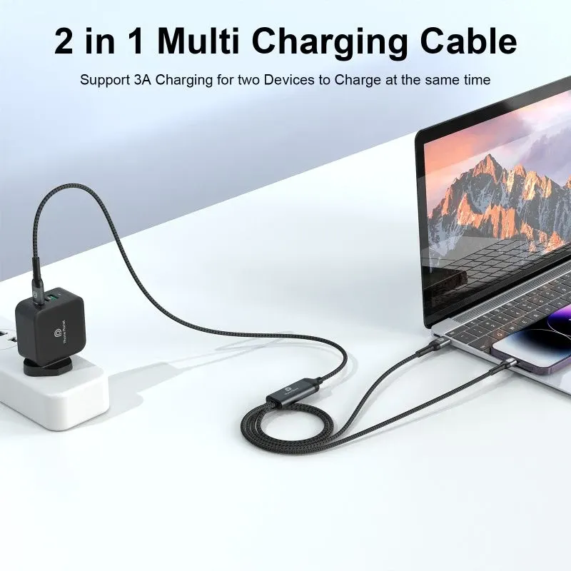 Кабел Phone Planet 2в 1 - Type C-CL 1.2m 100W - 6