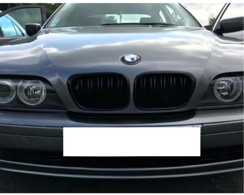 Двойни Бъбреци Решетки За БМВ BMW E39 1995 - 2003г. Черен Гланц Лак - 4