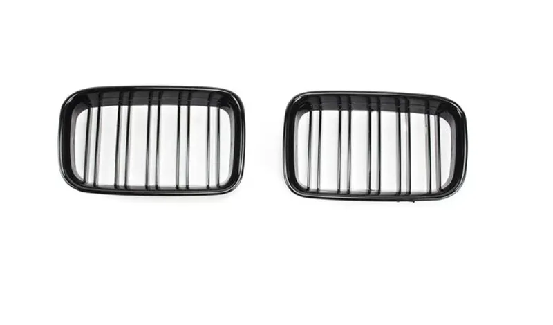 Двойни Бъбреци Решетки За БМВ BMW E36 Преди Фейслифта Черен Гланц Лак - 0