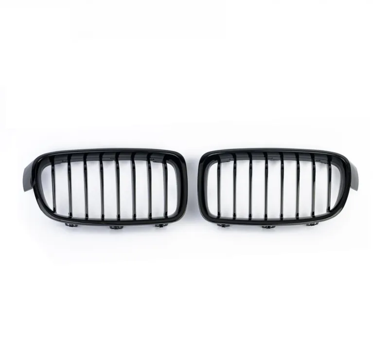 Бъбреци Единични Решетки За БМВ BMW F30 F31 Черен Гланц Лак М3 2012+ - 0