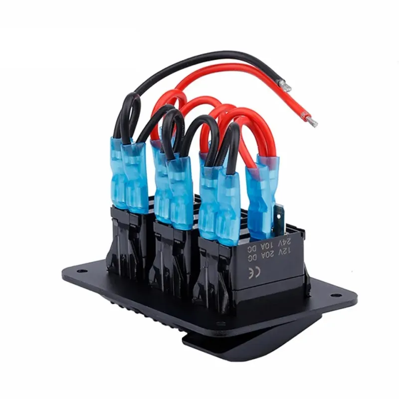 Панел за вграждане с 3 бутона ON-OFF универсални 12-24V за LED светлини бар фарове лебедки лампи за кола камион каравана джипове лодка и др. - 3