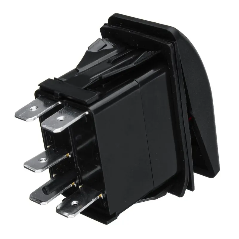 Копче, Бутон, За Вграждане, за LED Лед Бар, Халоген, Светлини, 12V - 24V, Надпис ROOF LIGHTS , Синя Светлина - 2