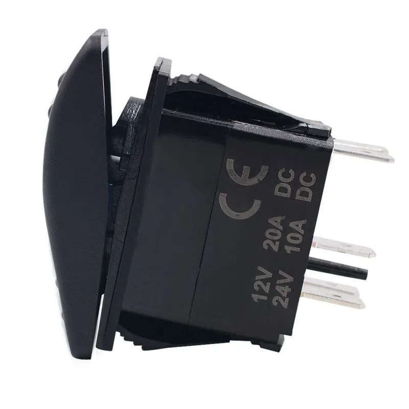 Копче, Бутон, За Вграждане, за LED Лед Бар, Халоген, Задна Светлина, 12V - 24V, Надпис  TRAY LIGHTS , Синя Светлина - 6