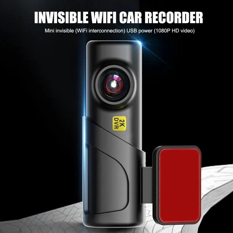 Авторегистратор видеорегистратор за автомобил 2K HD WIFI USB DVR камера G-сензор Видеорекордер Нощно виждане + 32 GB Micro SD Card карта с памет - 4