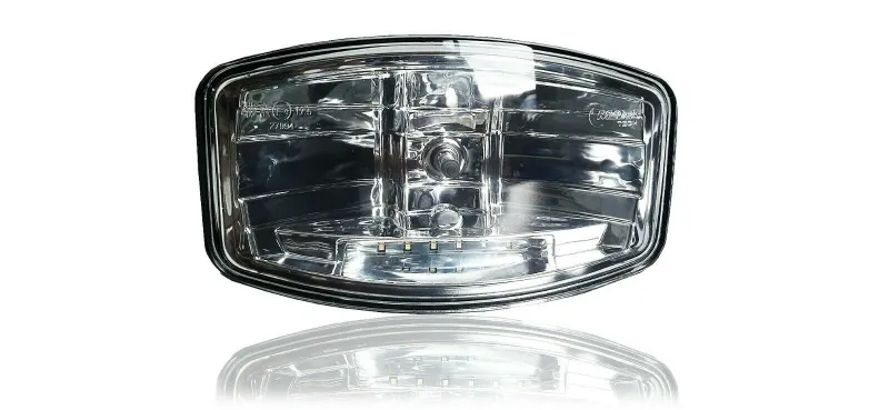 1 Брой Халоген Фар 12V-24V с крушка H7 + 6 ЖЪЛТИ LED габаритни светлини E-Mark За Камион Трактор Багер Земеделски Машини и др. - 3