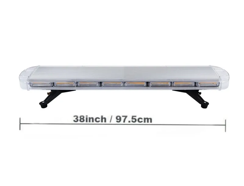 12V 24V Лед Led Диодна Мощна Синя Аварийна Сигнална Лампа Буркан 97.5 см 10 режина За Пътна Помощ Платформа Снегорин и др. - 3