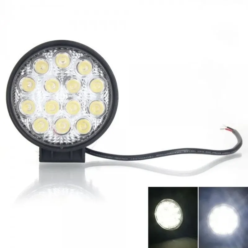 Универсален 42W Лед LED Халоген Фар Работна Лампа 12V - 24V за автомобил офроуд бус ван камион - 3