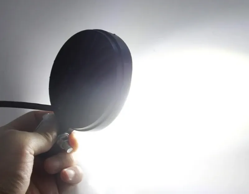 Комплект от 2бр. Мини Лед LED Диоден Фар Халоген Дневни Светлини 12V - 24V за автомобил офроуд бус ван камион - 5