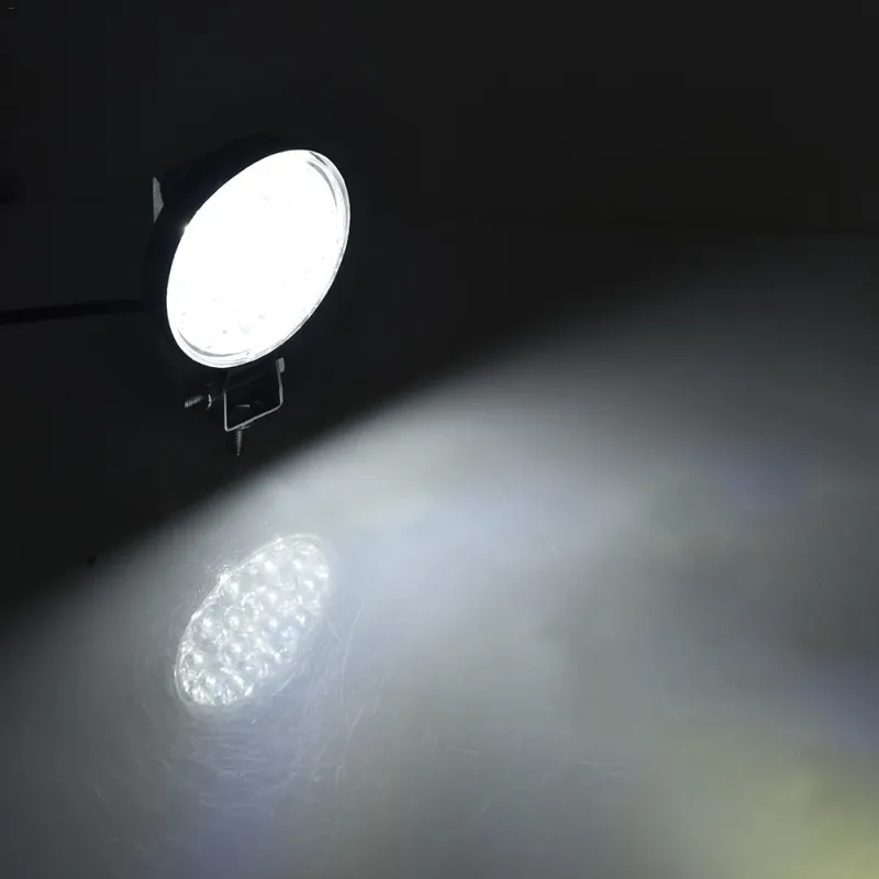 Комплект от 2бр. 42W Мини Лед LED Диоден Фар Халоген Дневни Светлини 12V - 24V за автомобил офроуд бус ван камион - 11