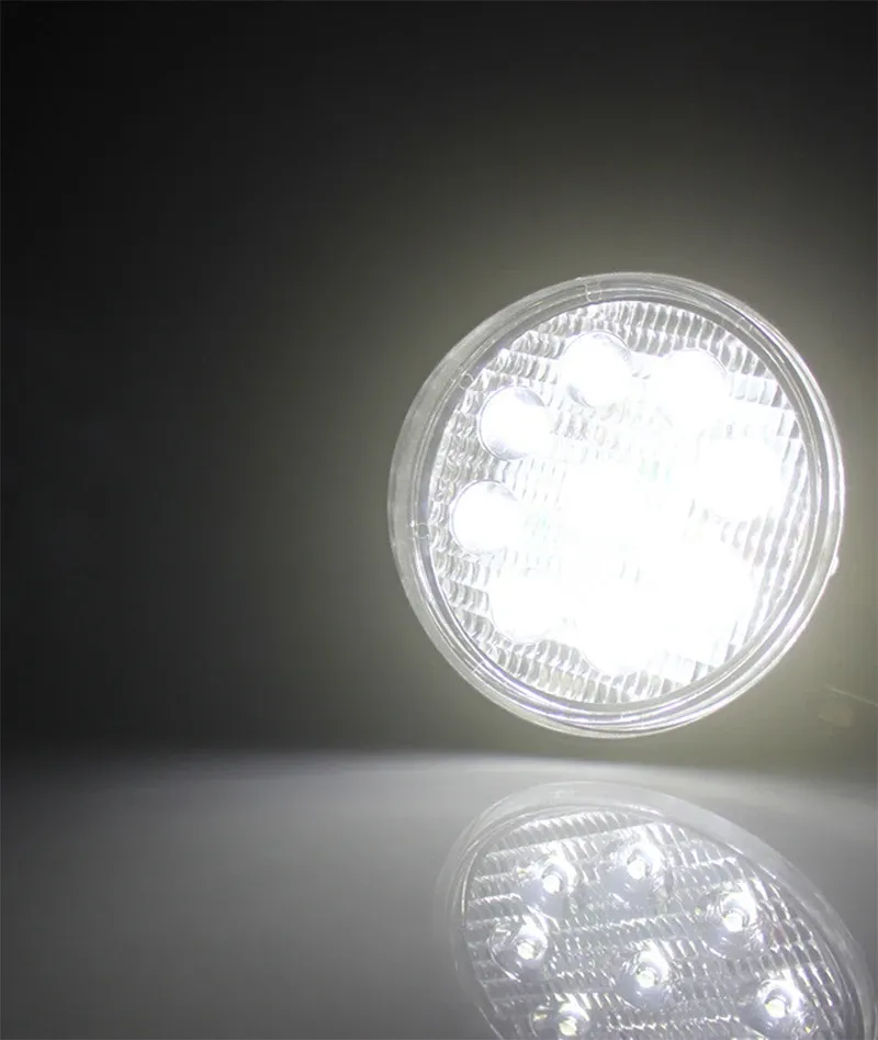 Комплект от 2бр. 42W Мини Лед LED Диоден Фар Халоген Дневни Светлини 12V - 24V за автомобил офроуд бус ван камион - 10
