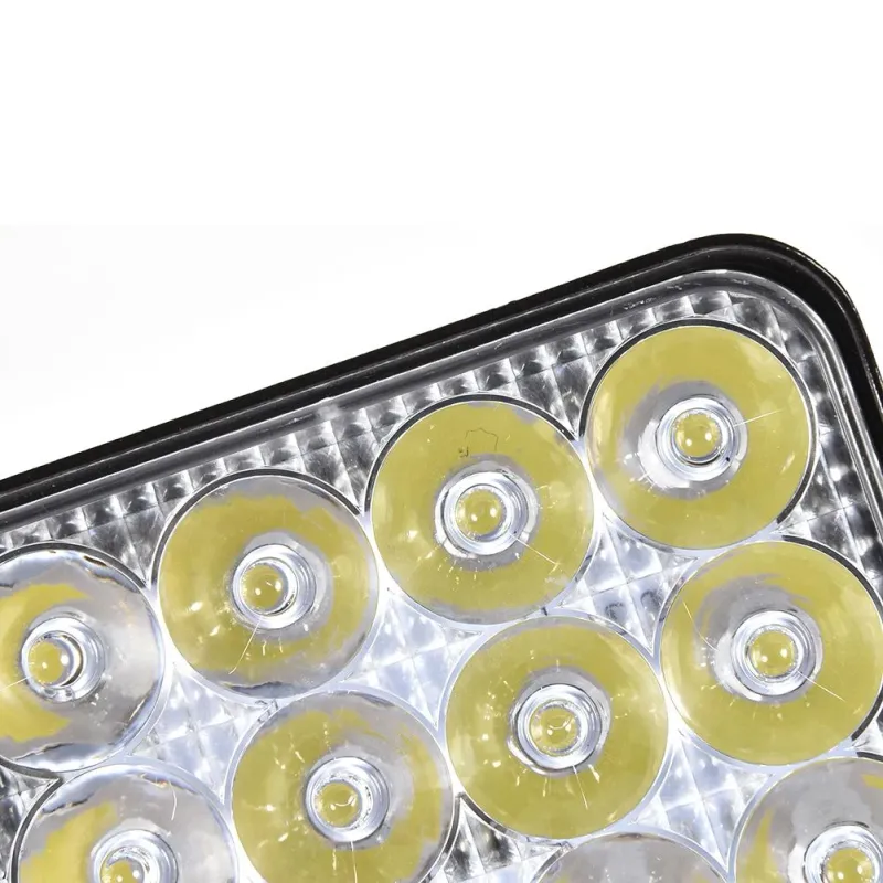 Комплект от 2бр. 48W Мини Лед LED Диоден Фар Халоген Дневни Светлини 12V - 24V за автомобил офроуд бус ван камион - 1