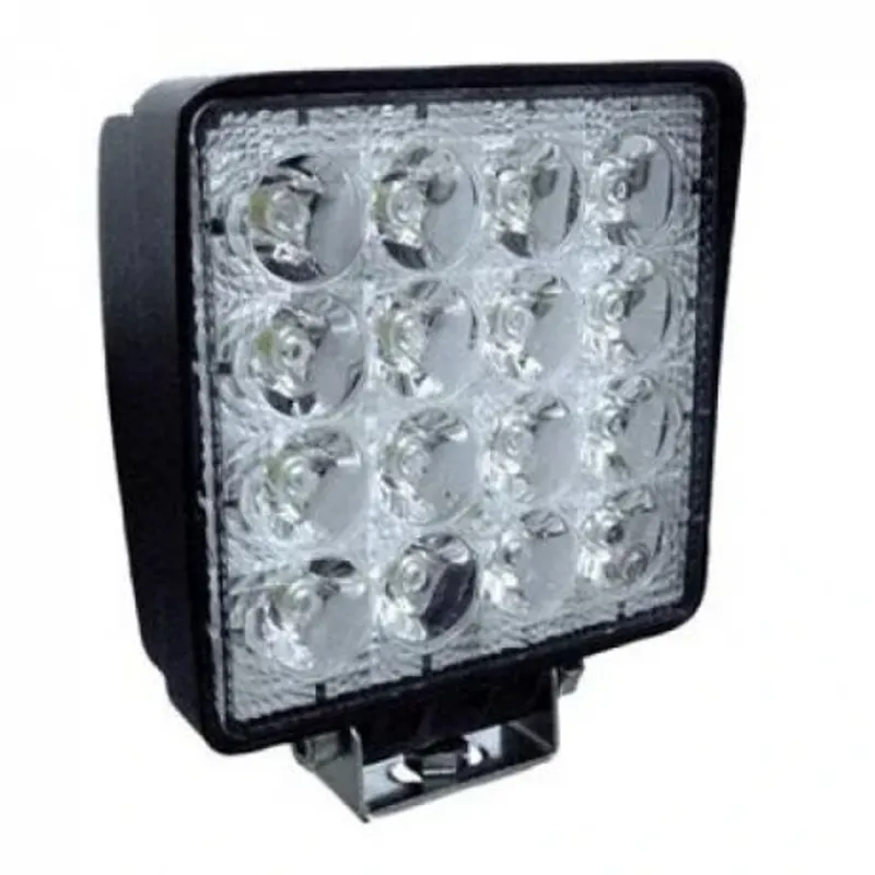 Универсален 48W Лед LED Халоген Фар Работна Лампа 12V - 24V с Насочена Spot Светлина за автомобил офроуд бус ван камион - 3