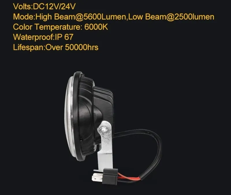 14.5 см ЛЕД LED 5D 36W Универсален прожектор фар лампа халоген с къси / дълги светлини за мотоциклет автомобил офроуд бус ван камион трактор комбайн багер къси/дълги 12V-24V 5,7 инча - 2