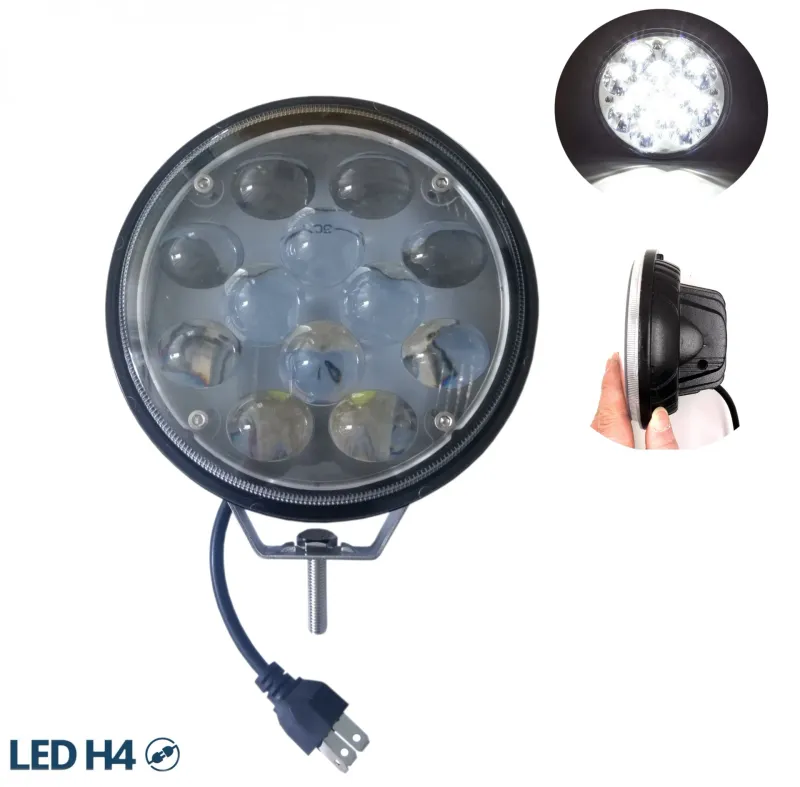 14.5 см ЛЕД LED 5D 36W Универсален прожектор фар лампа халоген с къси / дълги светлини за мотоциклет автомобил офроуд бус ван камион трактор комбайн багер къси/дълги 12V-24V 5,7 инча - 9
