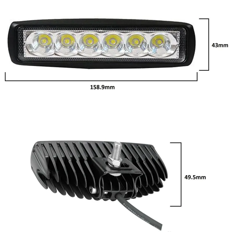 Универсален Лед LED Халоген Фар DRL дневни светлини 12V - 24V за автомобил офроуд бус ван камион - 1