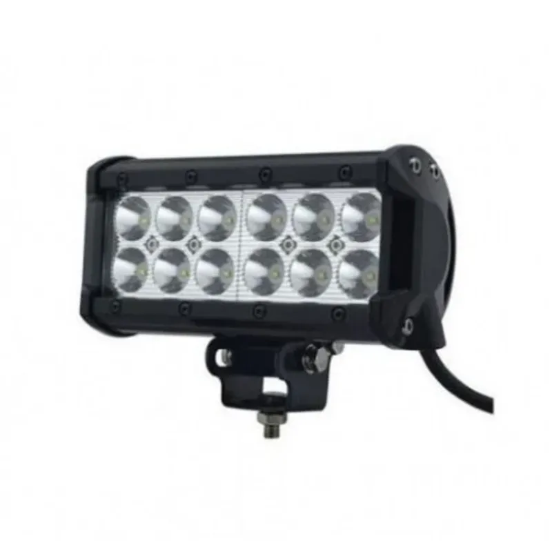 Универсален 36W Лед LED Халоген Фар Работна Лампа 12V - 24V с Насочена Spot Светлина за автомобил офроуд бус ван камион - 0