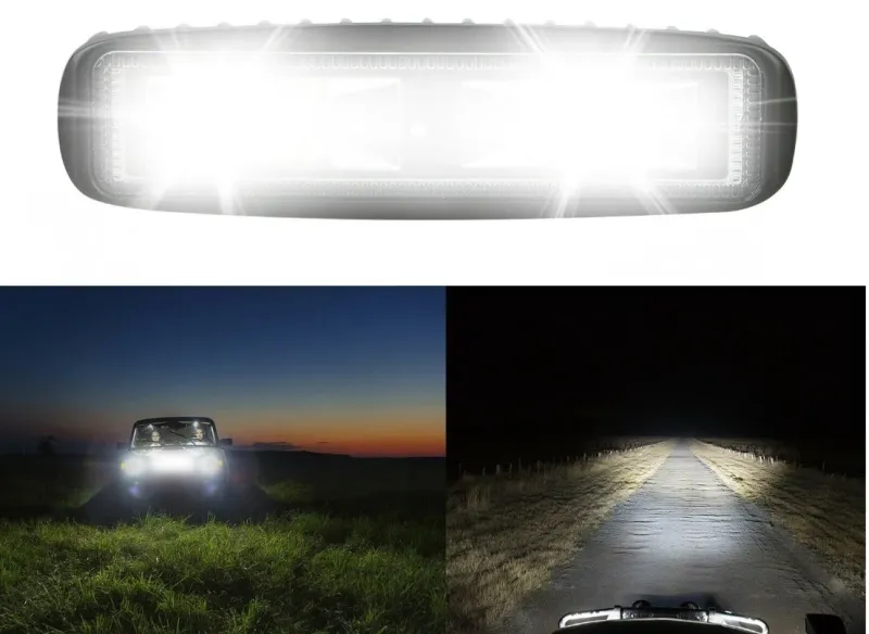 Универсален 48W Лед LED Халоген Фар Работна Лампа 12V - 24V с комбинирана бяла светлина за автомобил офроуд бус ван камион - 3